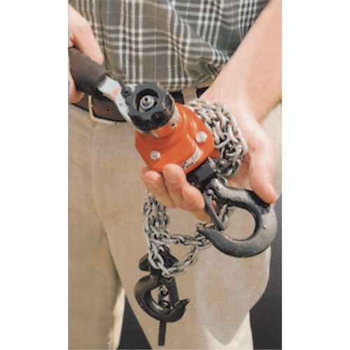 Series 602 Mini Ratchet Lever Hoist, 5' Lift, 550 lbs. (0.275 tons) Capacity, Steel Chain Fastek
