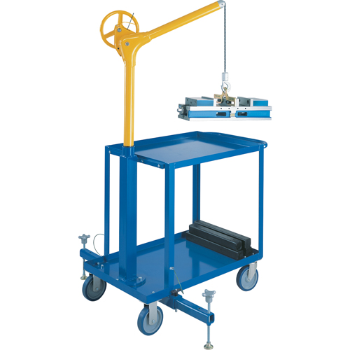 Tall Industrial Lifting Device with Mobile Cart, 500 lbs. (0.25 tons) Capacity Fastek