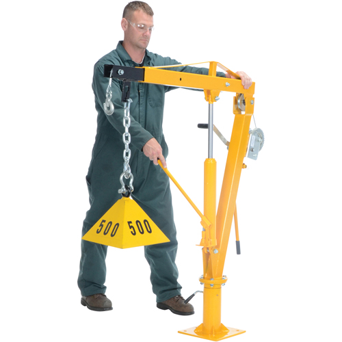 Winch Operated Truck Jib Crane, 1000 lbs. (0.5 tons) Capacity, 86-1/2" Max. Clearance Fastek
