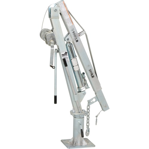 Winch Operated Truck Jib Crane, 500 lbs. (0.25 tons) Capacity, 99" Max. Clearance Fastek