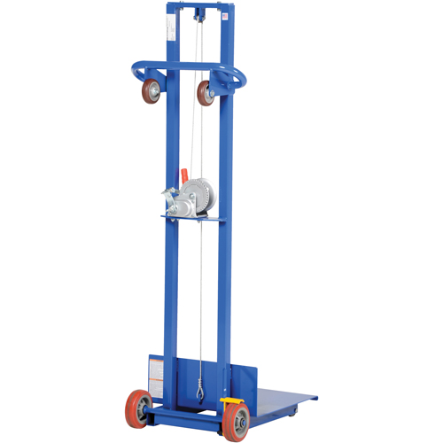 Platform Lift Stacker, Hand Winch Operated, 400 lbs. Capacity, 58" Max Lift Fastek
