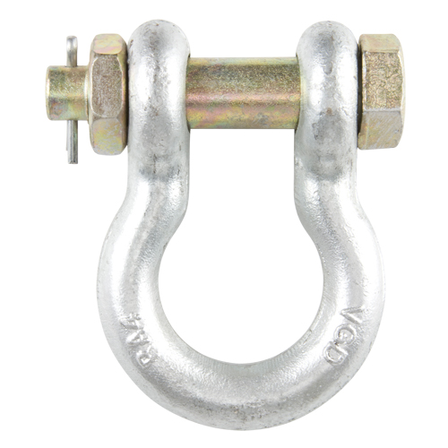Bolt Type Anchor Shackle, 1/4", Bolt Type, Hot Dip Galvanized Fastek