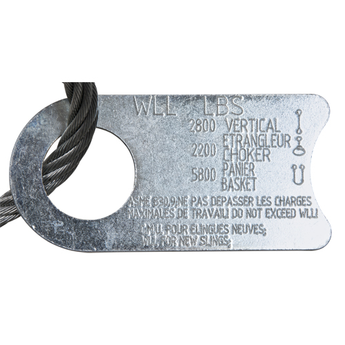 Wire Rope Lifting Sling - Eye & Eye Galvanized Fastek