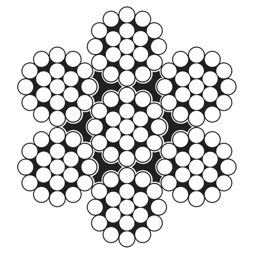 Wire Rope Cable, 500' (152.4 m) x 3/16", 4200 lbs. (2.1 tons), Galvanized Fastek