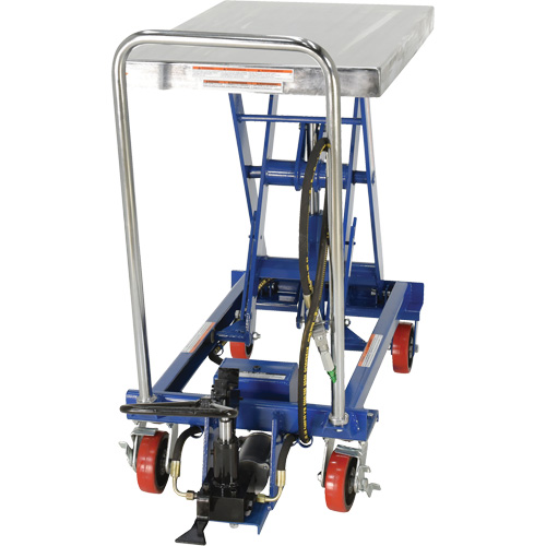 Pneumatic Hydraulic Scissor Lift Table, Steel, 32-1/2" L x 19-3/4" W, 1000 lbs. Cap. Fastek
