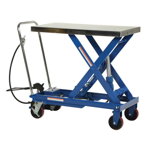 Pneumatic Hydraulic Scissor Lift Table, Steel, 39-1/2" L x 20" W, 1750 lbs. Cap. Fastek