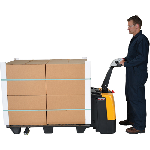 Transpalette &eacute;lectrique motoris&eacute;, Capacit&eacute; 3000 lb, 47" lo x 25" la Fastek