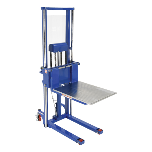 Hefti-Lift Load Stacker, Foot Pump Operated, 1500 lbs. Capacity, 63" Max Lift Fastek