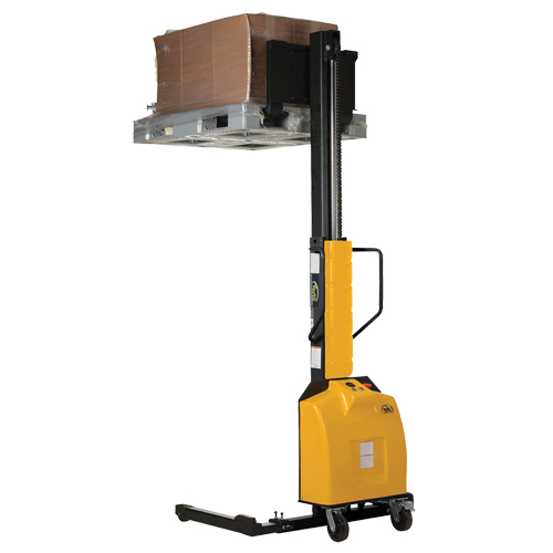 Narrow Mast Powered Lift Stacker, Electric Operated, 1500 lbs. Capacity, 98" Max Lift Fastek