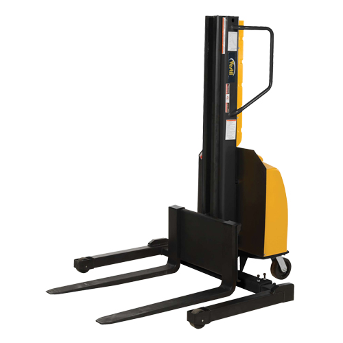 Narrow Mast Powered Lift Stacker, Electric Operated, 1500 lbs. Capacity, 98" Max Lift Fastek