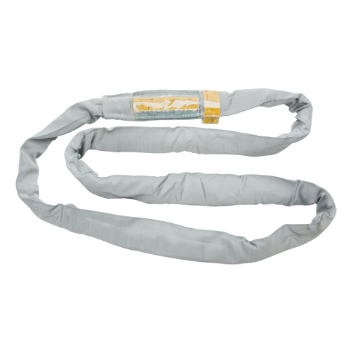 Polyester Round Sling, Grey, 8" W x 16' L, 32000 lbs. Vertical Load Fastek