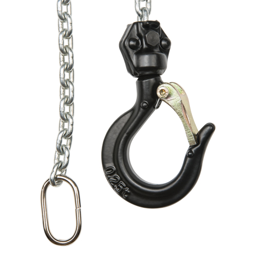 Mini Lever Hoist, 5' Lift, 500 lbs. (0.25 tons) Capacity, Zinc Plated Chain Fastek