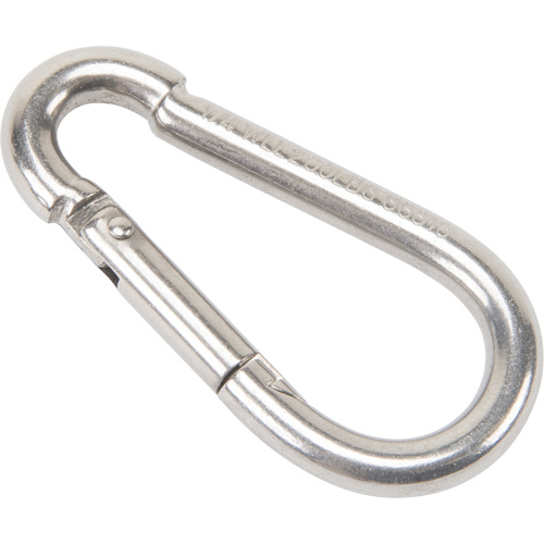 Stainless Steel Snap Hook, 260 lbs (0.13 tons) Working Load Limit, 1/4" Size, 3/8" Eye Fastek