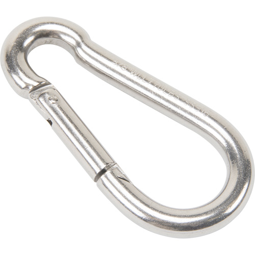 Stainless Steel Snap Hook, 770 lbs (0.385 tons) Working Load Limit, 3/8" Size, 5/8" Eye Fastek