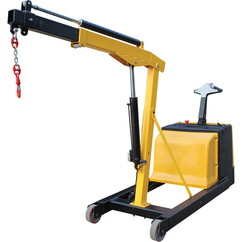 Electric Powered Floor Crane, 8.8' Lift, 1500 lbs. (0.75 tons), 44-1/4" Arm, 62-1/4" H Fastek