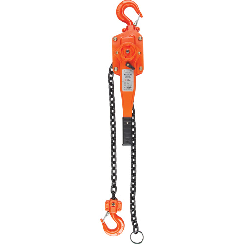 Lever Hoist, 10' Lift, 1500 lbs. (0.75 tons) Capacity, Alloy Steel Chain Fastek