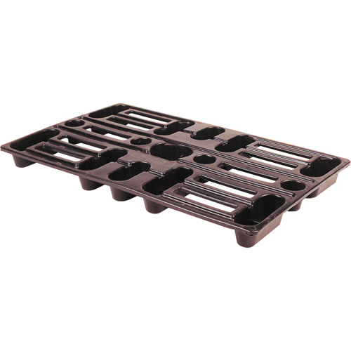 Plastic Pallets, 4-Way Entry, 24" L x 15" W x 1-1/2" H Fastek