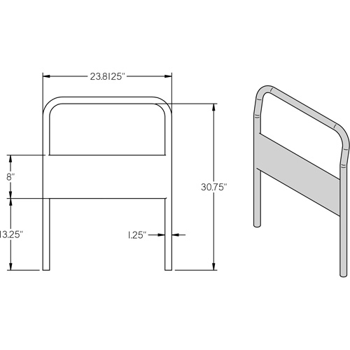 24" Chrome Handle for Platform Truck Fastek