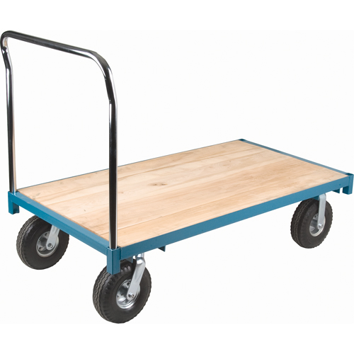 Heavy-Duty Platform Truck, 60" L x 30" W, 1200 lbs. Capacity, Pneumatic Casters Fastek