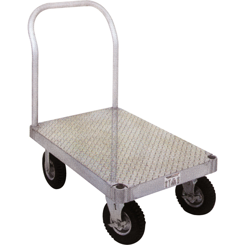 Aluminum Platform Truck, 36" W x 72" L, 2000 lbs. Cap., Rubber Wheels Fastek