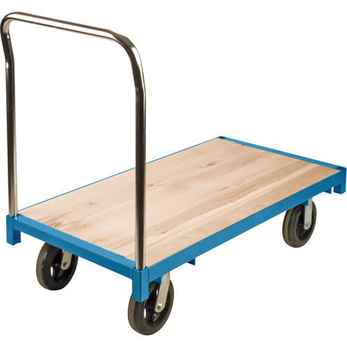 Heavy-Duty Platform Truck, 48" L x 24" W, 2000 lbs. Capacity, Rubber Casters Fastek