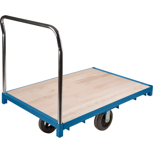 Heavy-Duty Platform Truck, 48" L x 24" W, 2000 lbs. Capacity, Rubber Casters Fastek