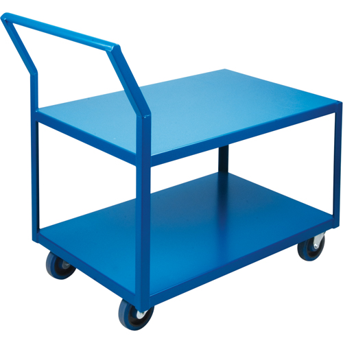 Heavy-Duty Low Profile Shop Carts, 2 Tiers, 18" W x 30" D x 40" H, 1200 lbs. Cap. Fastek