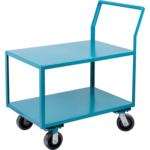Heavy-Duty Low Profile Shop Carts, 2 Tiers, 18" W x 30" D x 41" H, 2400 lbs. Cap. Fastek