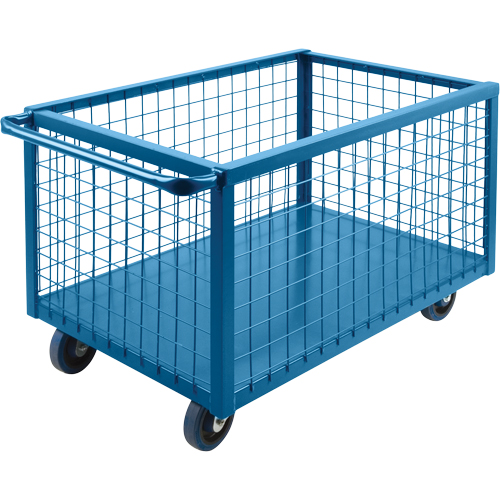 Wire Mesh Box Truck, Steel, 39" L x 24" W x 31.5" H, 12 cu. ft. Volume, 1200 lbs. Capacity Fastek