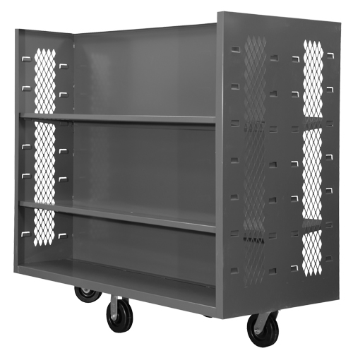 Chariots en treillis m&eacute;tallique, Acier, 30" x 54" x 60", Capacit&eacute; 1500 lb Fastek