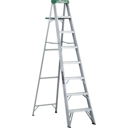 Commercial Duty Stepladders (2400 Series), 8', Aluminum, 225 lbs. Capacity, Type 2 Fastek