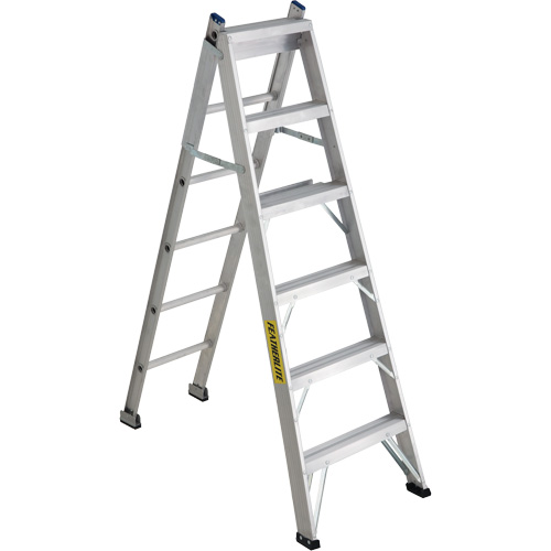 2700 Series Industrial Duty Multi-Way Ladders, 6', Aluminum, 250 lbs. Cap., ANSI 1, CSA 1 Fastek