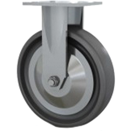 Roulette robuste, Fixe, 8" (203,2 mm), Elastom&egrave;re dur, 1000 lb (453,6 kg) Fastek