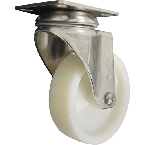 Caster, Swivel, 4" (101.6 mm), Nylon, 200 lbs. (91 kg.) Fastek