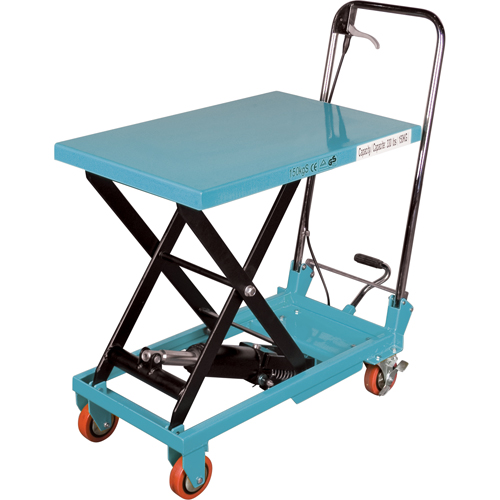 Heavy-Duty Hydraulic Scissor Lift Table, 27-1/2" L x 17-3/4" W, Steel, 330 lbs. Capacity Fastek