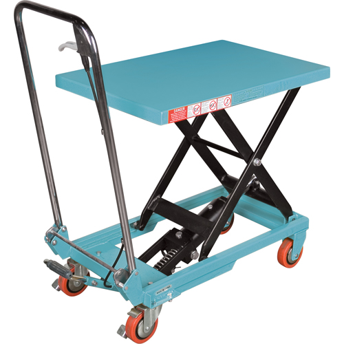 Heavy-Duty Hydraulic Scissor Lift Table, 27-1/2" L x 17-3/4" W, Steel, 330 lbs. Capacity Fastek