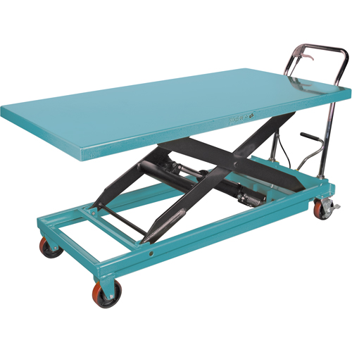 Heavy-Duty Hydraulic Scissor Lift Table, 63" L x 31-7/8" W, Steel, 1100 lbs. Capacity Fastek