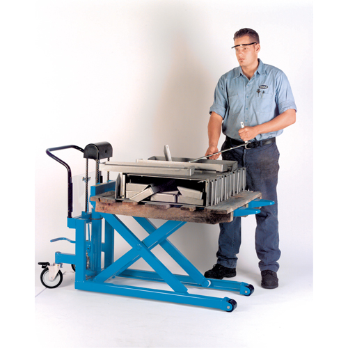 Hydraulic Skid Scissor Lift/Table, 42-1/2" L x 20-1/2" W, Steel, 1000 lbs. Capacity Fastek