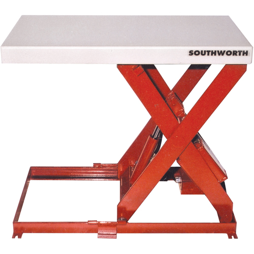 Scissor Lift Table, Steel, 36" L x 20" W, 550 lbs. Capacity Fastek