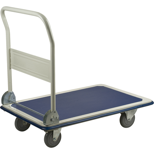 Chariot &agrave; plateforme avec poign&eacute;e pliante, Acier, 400 lb, 29" lo x 19" la, Hauteur 33" Fastek