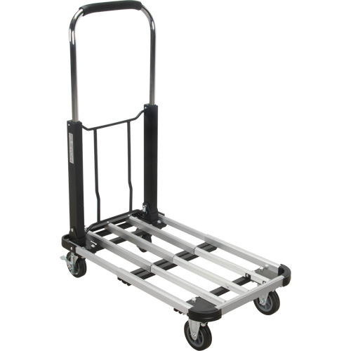 Foldable Platform Trucks, Aluminum, 300 lbs., 28" L x 16" W, 32" High Fastek