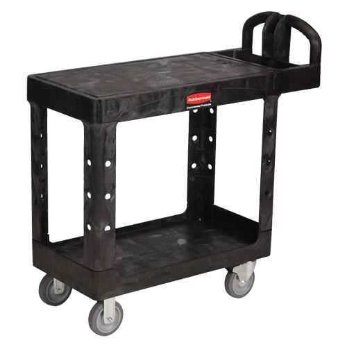 Flat Shelf Heavy Duty Utility Cart - 4505-00, 2 Tiers, 17-1/4" x 38-1/10" x 38-1/2", 500 lbs. Capacity Fastek