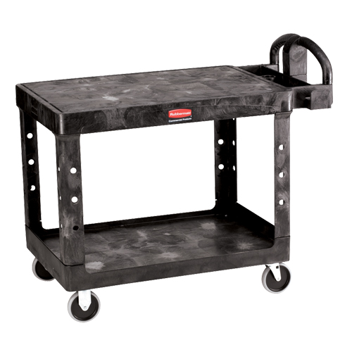 Flat Shelf Heavy Duty Utility Cart - 4525-00, 2 Tiers, 25-7/8" x 33-3/10" x 43-9/10", 500 lbs. Capacity Fastek
