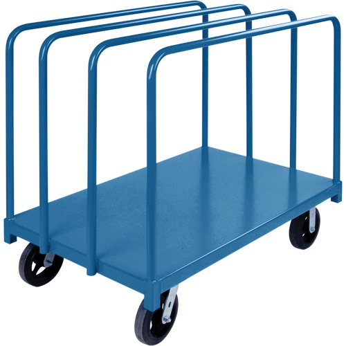 Single Level Rails Heavy-Duty Panel Mover Truck, 48" x 30" x 45", 2000 lbs. Capacity Fastek