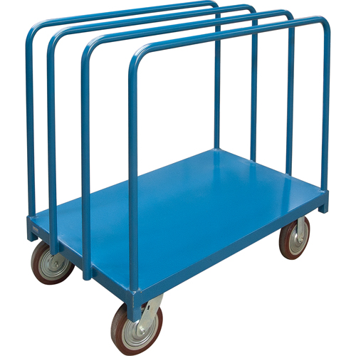 Single Level Rails Heavy-Duty Panel Mover Truck, 48" x 30" x 45", 2500 lbs. Capacity Fastek