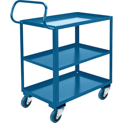 Ergonomic Shelf Truck, 800 lbs. Capacity, Steel, 20" W x 37" H x 32" D, Lip Up Fastek