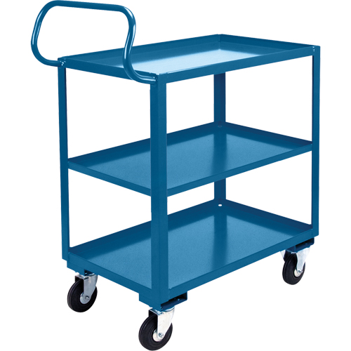 Ergonomic Shelf Truck, 800 lbs. Capacity, Steel, 20" W x 37" H x 32" D, Lip Up Fastek