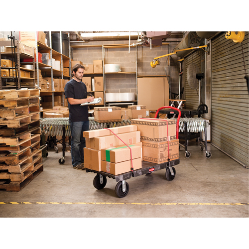 Heavy-Duty Platform Truck, 48" L x 24" W, 1200 lbs. Cap., Pneumatic Wheels Fastek