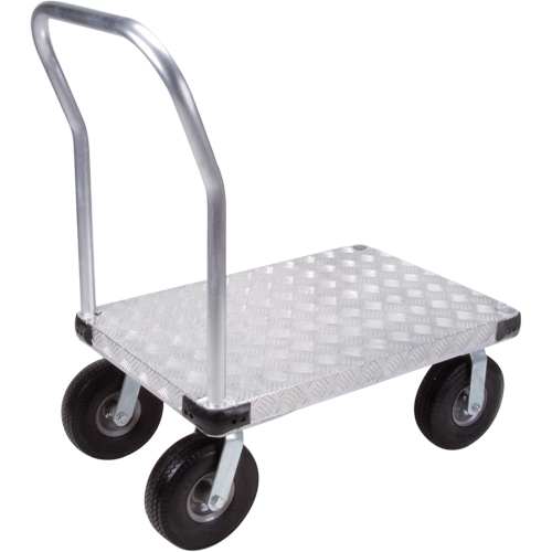 Aluminum Platform Truck, 24" W x 36" L, 1200 lbs. Cap., Flat Free Wheels Fastek