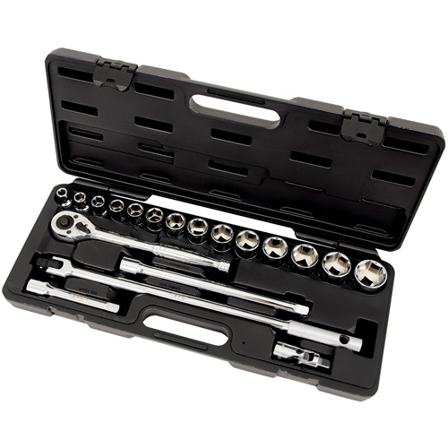 ISK-1220S ITC&reg; SAE 6 Point Socket Set, 20 Pcs, 1/2" Drive Size Fastek